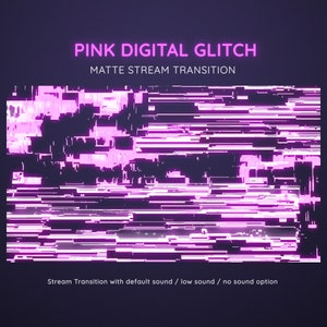 Digital Glitch Purple Pink Matrix Stream Transition | Cyberpunk  Futuristic and Edgy Stinger | SCI-FI Glitch Transition OBS | Stinger Twitch
