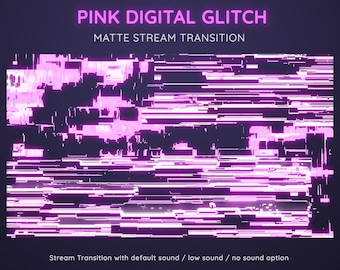 Digital Glitch Purple Pink Matrix Stream Transition | Cyberpunk  Futuristic and Edgy Stinger | SCI-FI Glitch Transition OBS | Stinger Twitch