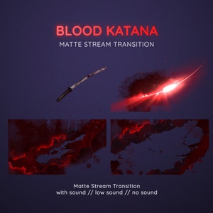Transition de flux Blood Katana Horror Matte | Transition effrayante d'Halloween | Scary Horror Bloody Transition OBS | Stinger Twitch