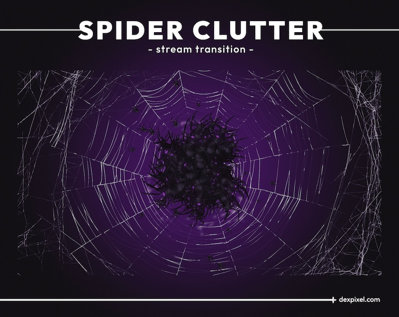 Spider Stream Transition | Purple Eyes, Horror OBS Twitch Scenes - Etsy