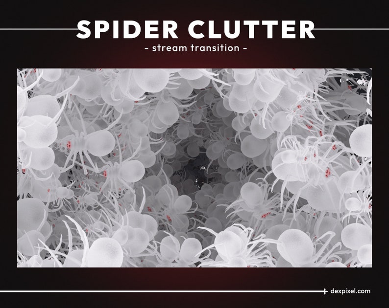 Spider Clutter Stream Transition | Halloween Horror Twitch/youtube - Etsy