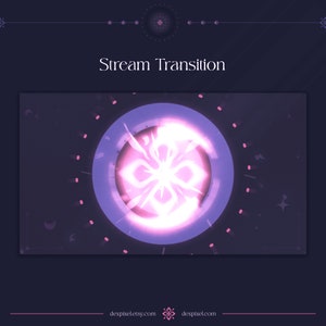Pastel Purple Pink Lunar Charm Stream Transition | Beautiful Vtuber Aestethic| Pastel Stream Transition for Stream | OBS Transition Stinger