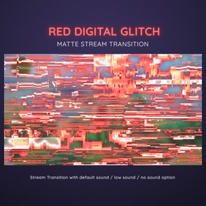 Digital Glitch Red Matrix Stream Transition | Cyberpunk Futuristic and ...