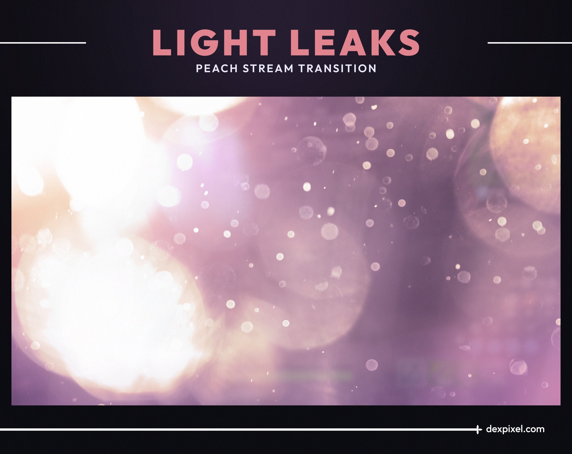 Pastel Peach Light Leaks Stream Transition Beautiful Bokeh - Etsy