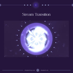 Pastel paars blauw maan charme Stream overgang | Mooie Vtuber Esthetiek| Pastelstroomovergang voor stroom | OBS-overgangsstinger