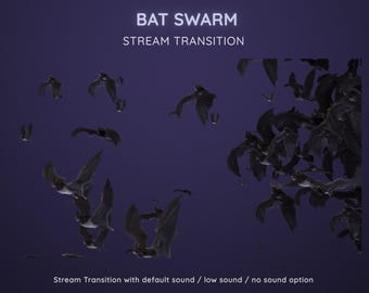 Bat Swarm Stream Transition, Scary Halloween Stinger