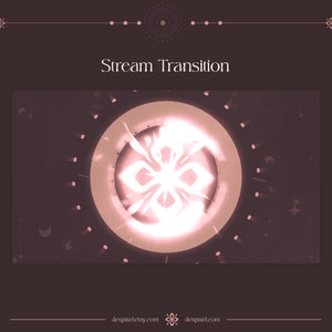 Pastelbruine maanbedel Streamovergang | Mooie Vtuber Esthetiek| Pastelstroomovergang voor stroom | OBS-overgangsstinger