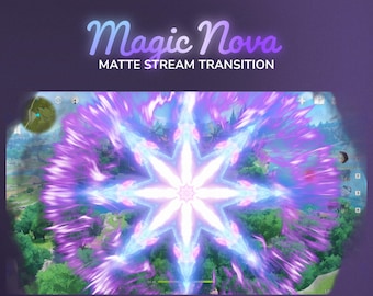 Neon Blue Pink Nova Magic Matte Stream Transition | Colorful Magical Animated Transition OBS | Stinger Twitch