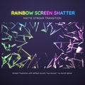 Glass Rainbow Screen Shatter Matte Stream Transition | Screen Breaking Effect Transition | Glass Shatter Transition OBS | Stinger Twitch product logo