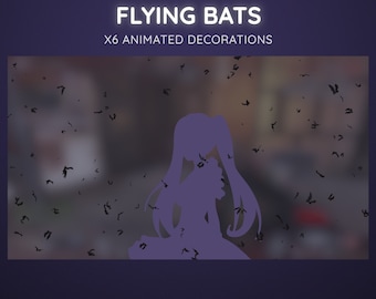 Animated Flying Bats Stream Decoration | Gothic Vtuber Overlay