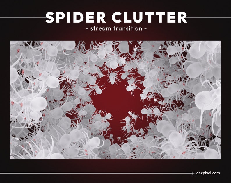 Spider Clutter Stream Transition | Halloween Horror Twitch/youtube - Etsy