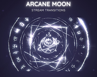 White Arcane Moon Stream Transition | Magic Seal, Pastel Colors