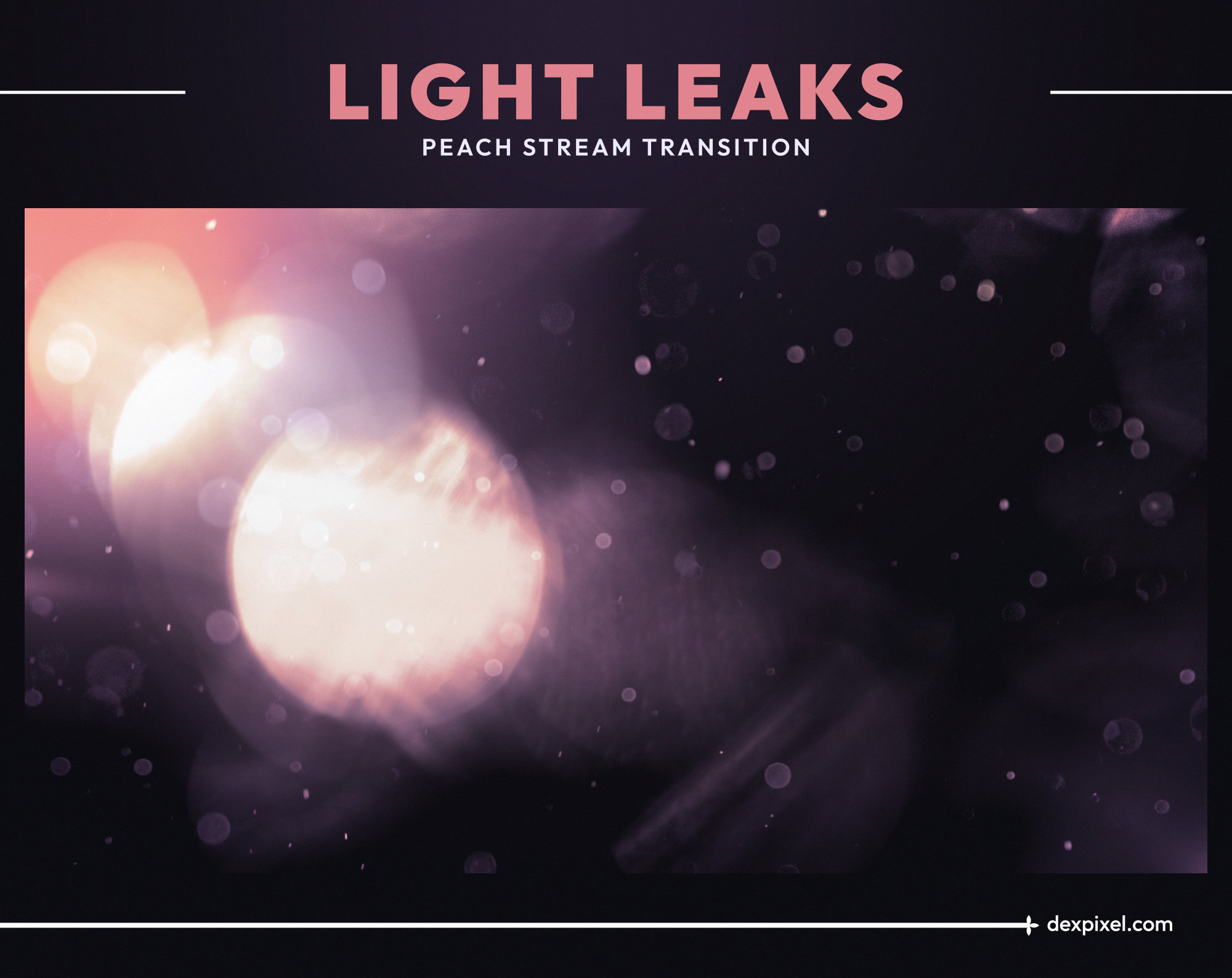 Pastel Peach Light Leaks Stream Transition Beautiful Bokeh - Etsy