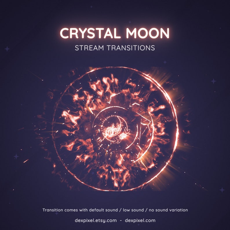 Red Crystal Moon Stream Transition | Animated Magic Seal (webm ) - Etsy