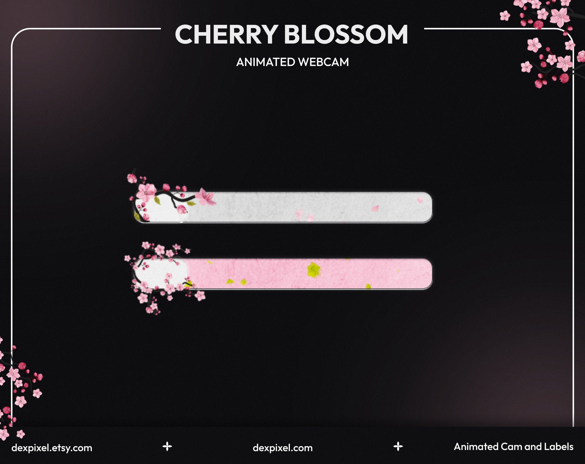 Pink Sakura Animated Cherry Blossom Stream Webcam | Twitch Stream