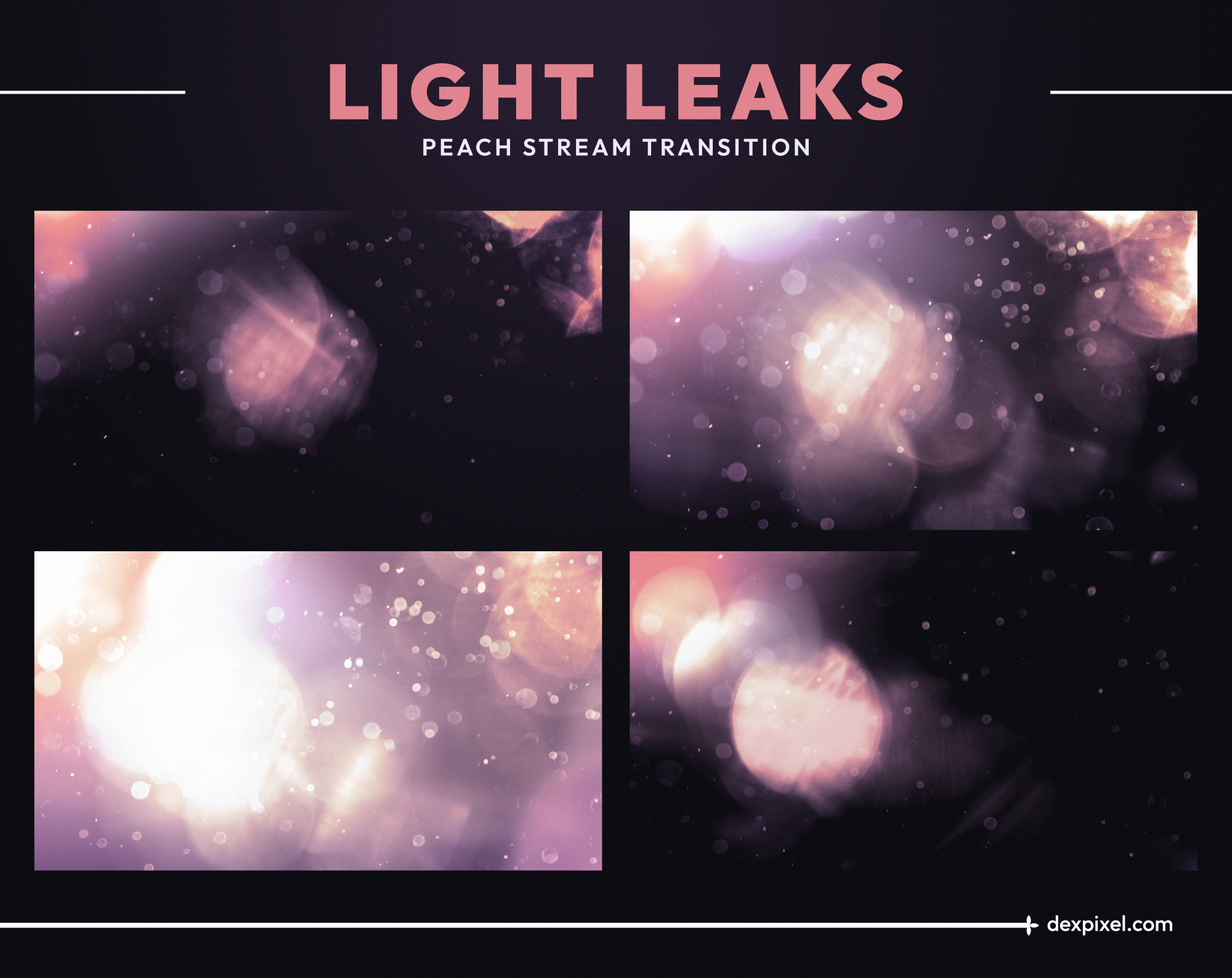 Pastel Peach Light Leaks Stream Transition Beautiful Bokeh - Etsy