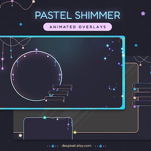 Pastel Flowers Shimmer Animated Vtuber Stream Pack | Chatting and Game Animated Overlays | Pastel Stream Overlays | Vtuber Aesthetics