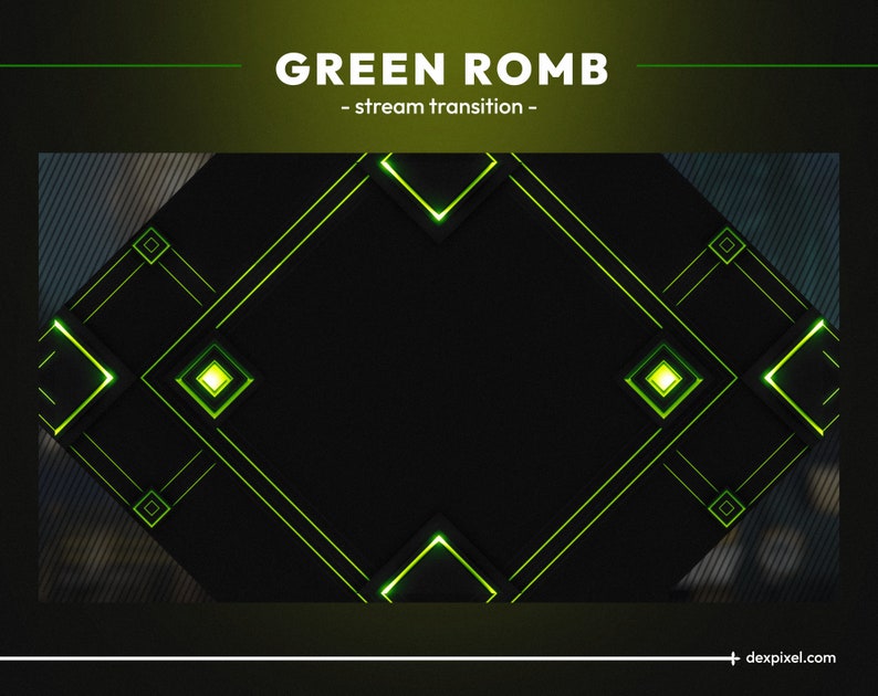 Green Romb Sci-fi Stream Transition | OBS Stinger - Etsy