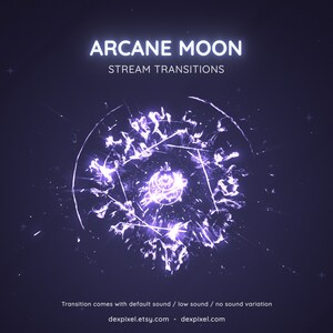 Transition Magic Image Purple Arcane Moon Stream Transition | Animated Magic Seal (webm ) - Etsy