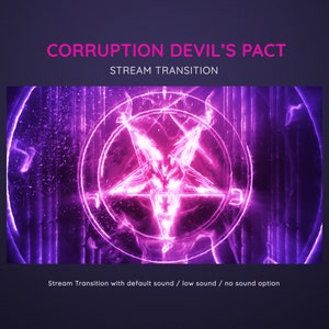 Devil's Pact Corruption Purple Stream Switch Transition | Halloween Scary Horror Transition OBS | Devil Pentagram Stream Twitch Stinger