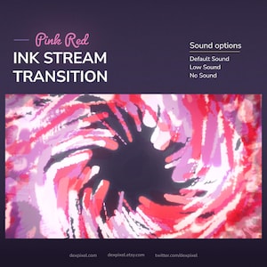 Pink Red Ink Stream Transition: Smooth Animation for Twitch & OBS