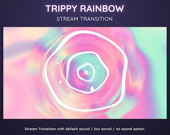 Trippy Liquid Splash Rainbow Pastel Twitch Transition | Colorful Stream Transition | Animated Stream Transition  | Pastel Stinger OBS
