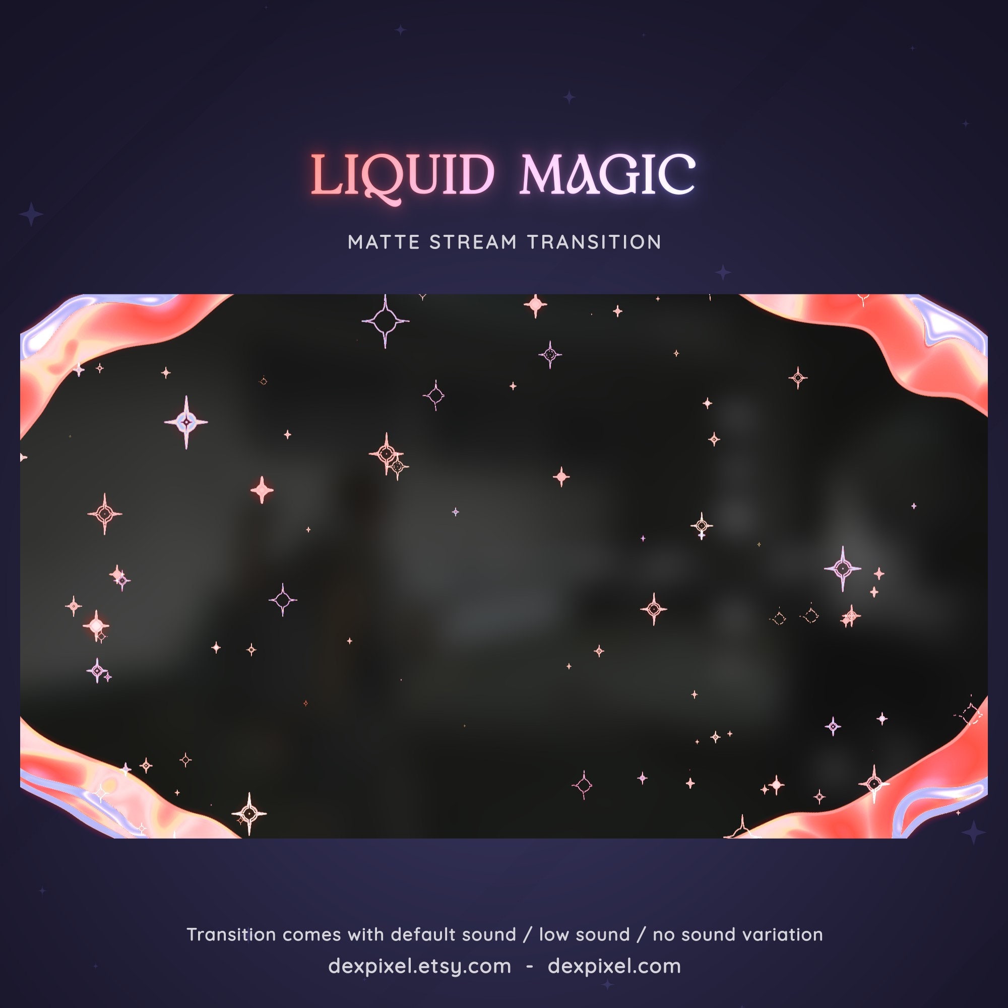 Transition Magic Image Red Pastel Liquid Magic Matte Stream Transition | Stars and Sparks ...