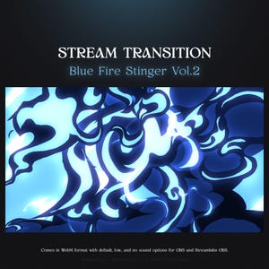 Blue Fire Pastel Cartoon OBS Transition – Animated Stream Stinger for Twitch & Streamlabs