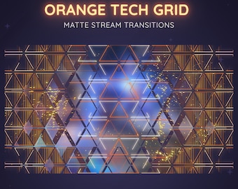 Orange Glitch Tech Stream Transition | Futuristic SCI-FI