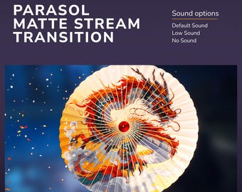 Dragon Parasol Stream Transition: Animated OBS/Streamlabs Stinger (Digital Download)