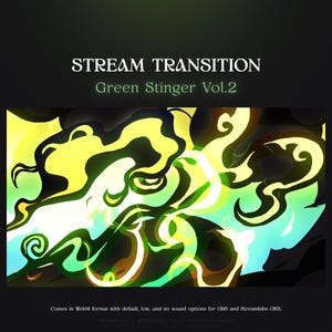 Green Fire Flame Cartoon Transition – Colorful Animated OBS Stream Stinger for Streamlabs