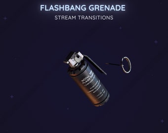 Granada Flashbang Transición de transmisión de videojuegos / Shooter FPS Transición de transmisión / Twitch Vtuber Transición OBS / Stinger Twitch