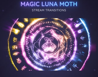 Rainbow Luna Moth Stream Transition | Magic Seal Animation