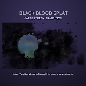 Black Blood Splat Ink Matte Stream Übergang | Halloween Spooky Übergang | Scary Horror Bloody Übergang OBS | Stinger Twitch