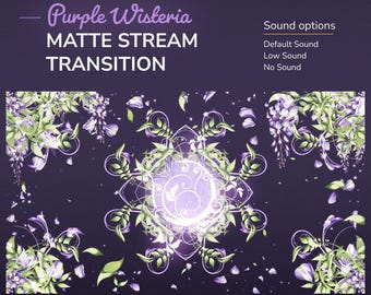 Violeta glicina mate OBS Streamlabs Stinger: Transición animada de transmisión violeta para escenas de Twitch