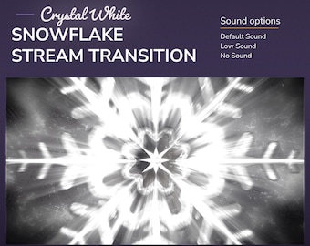 White Crystal Snowflake Stream Transition | Winter Holiday Stinger (WebM )