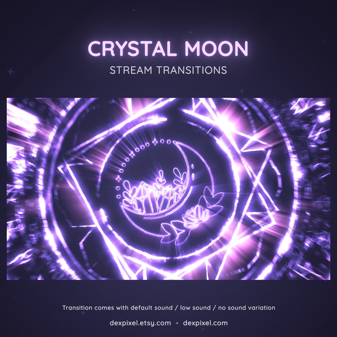 Magicstream Transition Purple Crystal Moon Stream Transition | Magic Seal Stream Transition ...