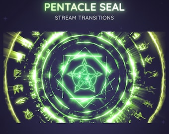 Green Pentacle Seal Stream Transition | Witch Magic Symbols (Animated)