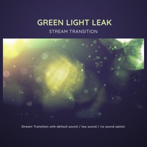 Transição de fluxo de vazamentos de luz verde pastel | Bela animação Bokeh | Transição de Stream Pastel para Stream | OBS Transição Stinger