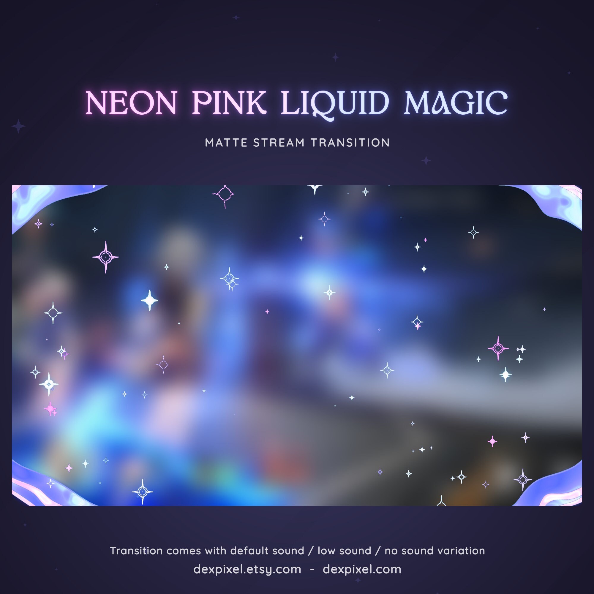 Transition Magic Image Blue Pink Pastel Liquid Magic Matte Stream Transition | Stars and ...