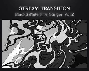 Black and White Fire Flame OBS Transition – Monochrome Animated Stream Stinger