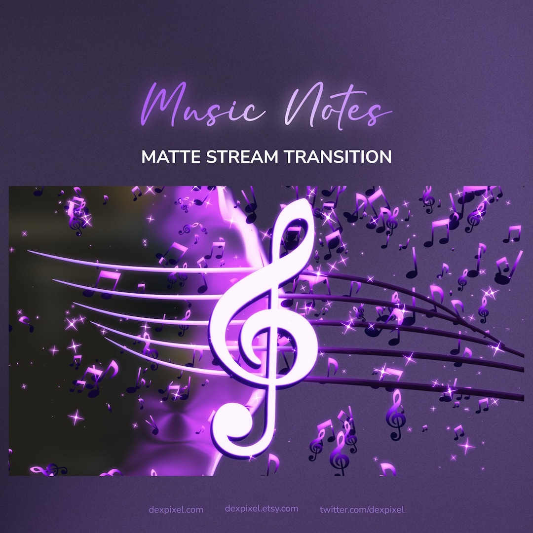 Msic Note Stream Music Notes Magic Matte Stream Transition | Notes Stinger | Musical ...