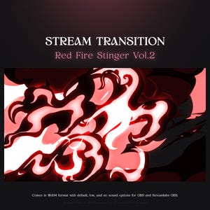 Red Fire Flame Cartoon Transition Vol.2 | Colorful Stream Transition | OBS Animated Stream Transition  | Red OBS Streamlabs Stinger