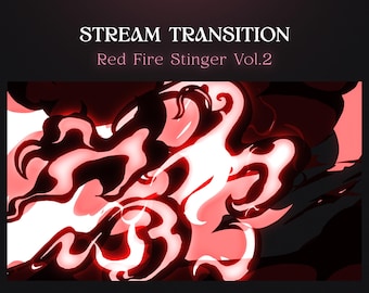 Red Fire Flame Cartoon Stream Transition – Animated OBS Stinger for Twitch & Streamlabs
