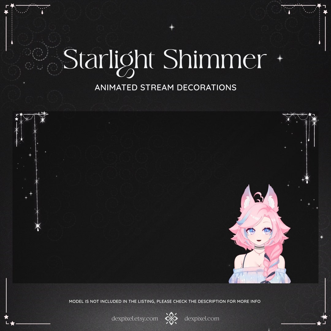 White Starlight Shimmer Stream Decoration | Animated Stars and Deco ...