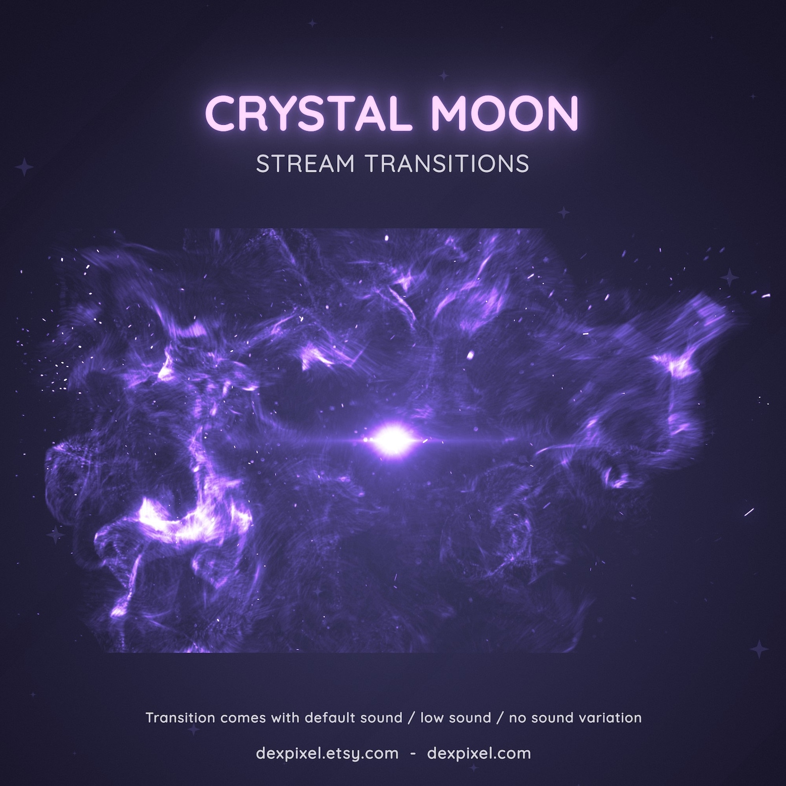 Magicstream Transition Purple Crystal Moon Stream Transition | Magic Seal Stream Transition ...
