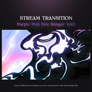 Fire Flame Cast Pastel Pink Purple Cartoon Transition Vol.1  | Colorful Stream Transition | Animated Stream Transition  | Pink Stinger