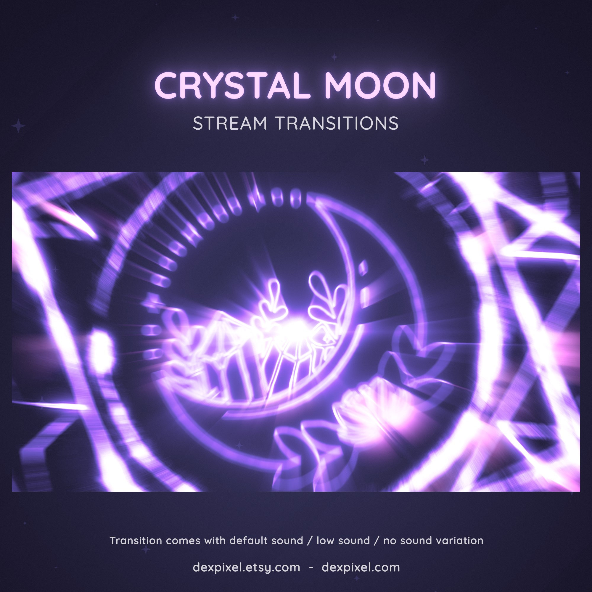 Transition Magic Image Purple Crystal Moon Stream Transition | Magic Seal Stream Transition ...