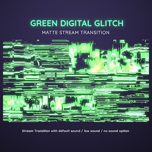 Digital Glitch Green Matrix Stream Transition | Cyberpunk  Futuristic and Edgy Stinger | SCI-FI Glitch Transition OBS | Stinger Twitch
