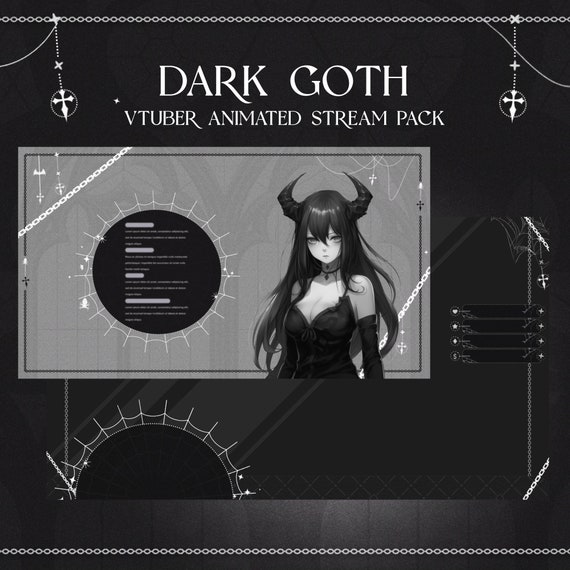 Animated Gothic Vampire Stream Overlay Just Chatting Overlay -  Canada